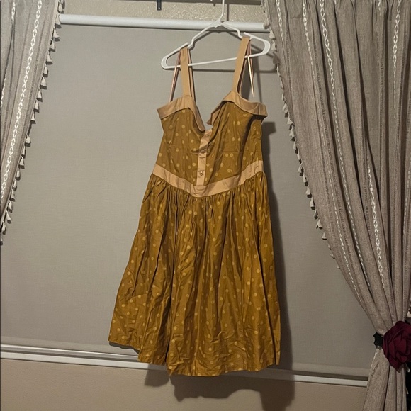 Lindy Bop Mustard Polka Dot Dress - Picture 3 of 5